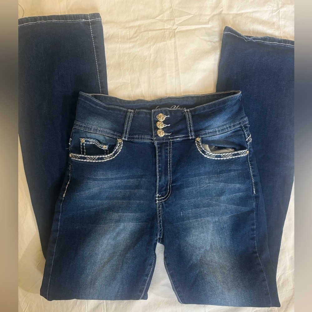 Love You Dark Wash Stretch Jeans (Size 11/12 - Picture 3 of 11